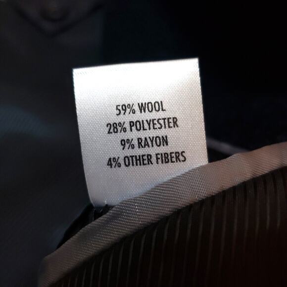 Joseph and Feiss Sport Coat Mens 42R Brown Wool Houndstooth Jacket Ventless - Picture 10 of 12